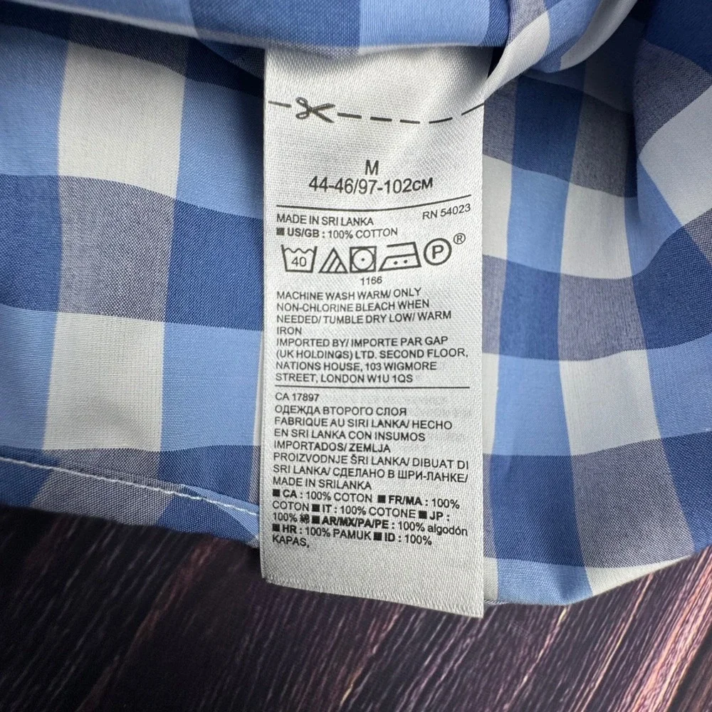 Banana Republic Camden Fit Shirt M Supima Cotton Gingham Buffalo Check Lot of 2